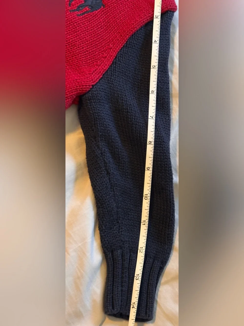 Polo Ralph Lauren Boys 2T Knit Magenta Red Navy Blue Quarter Zip Pony Sweater
